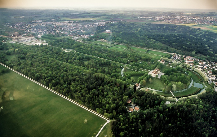 Luftbild aus Zeppelin: Schlossanlage Schleißheim Oberschleißheim