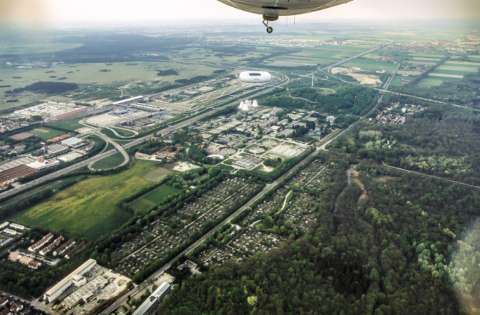 Luftbild aus Zeppelin: Schwabing-Freimann - Fröttmaning München