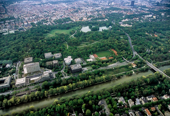 Luftbild aus Zeppelin: Englischer Garten München