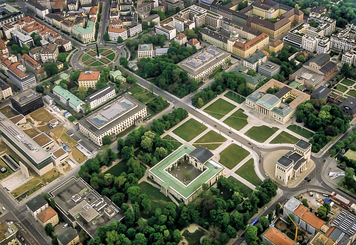 Luftbild aus Zeppelin: Kunstareal München in der Maxvorstadt München