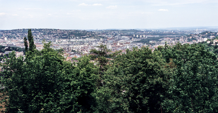Blick von der Haigst-Aussichtsplattform auf Stuttgart-Mitte