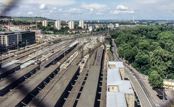 Hauptbahnhof: Blick vom Bahnhofsturm Stuttgart