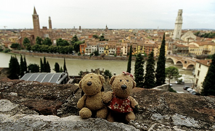 Centro Storico (Altstadt): Römisches Theater (Teatro Romano di Verona) - Teddy und Teddine