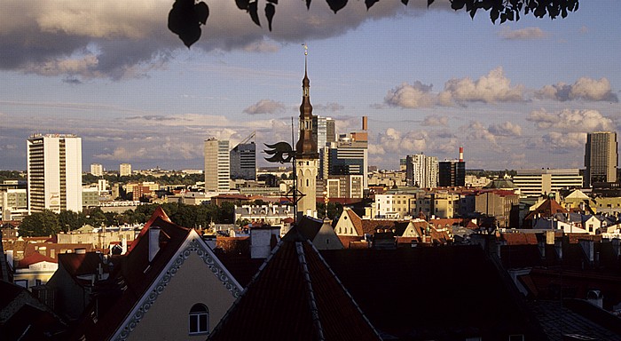 Tallinn Altstadt: Blick vom Domberg - Unterstadt Rathaus