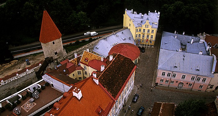Blick von der Olaikirche (Oleviste kirik): Altstadt - Unterstadt Tallinn