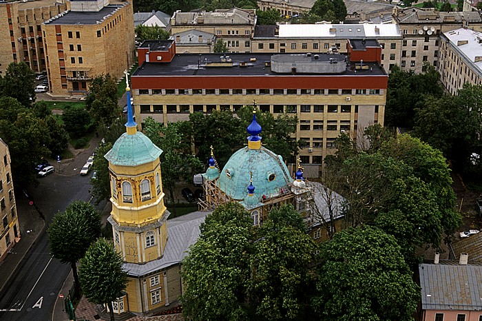 Blick vom Kultur- und Wissenschaftspalast (Akademie der Wissenschaften): Moskauer Vorstadt (Maskavas forstate)  Riga
