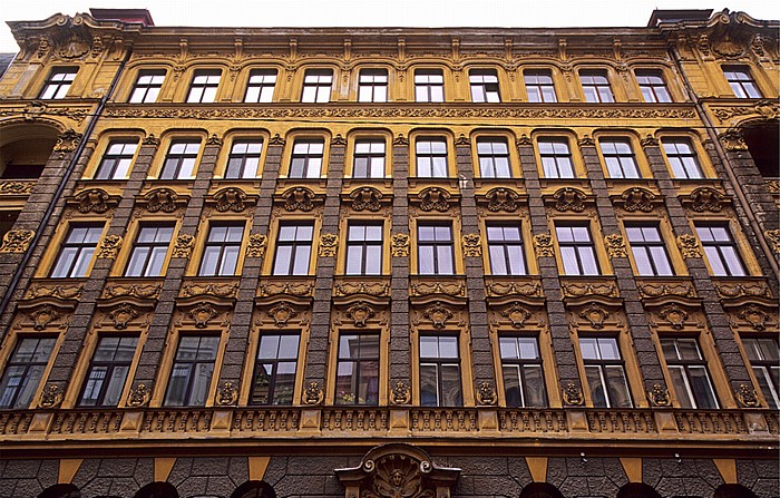 Neustadt (Centrs): Jugendstilviertel - Albertstraße (Alberta iela) Riga