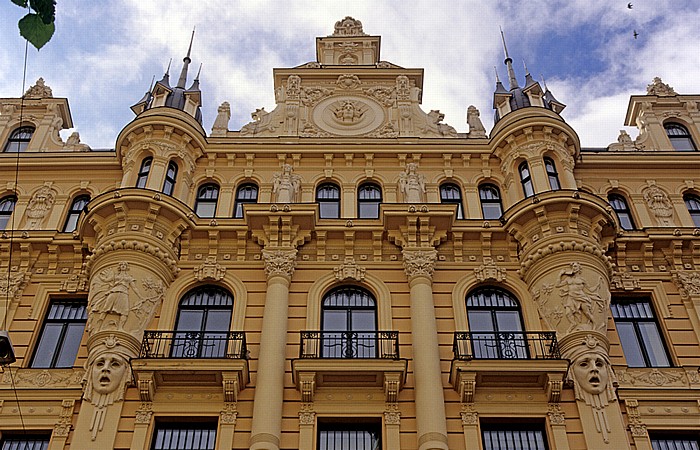 Neustadt (Centrs): Jugendstilviertel - Albertstraße (Alberta iela) Riga