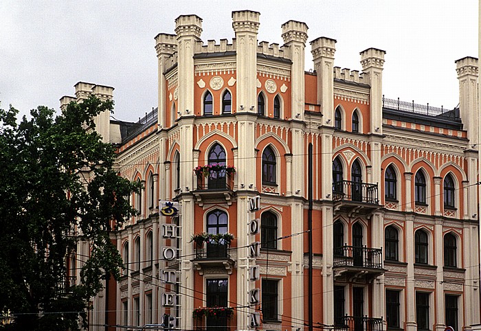 Riga Neustadt (Centrs): Jugendstilviertel - Strelniekustraße (Strelnieku iela) / Elisabethstraße (Elizabetes iela)
