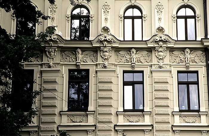 Neustadt (Centrs): Jugendstilviertel - Elisabethstraße (Elizabetes iela) Riga