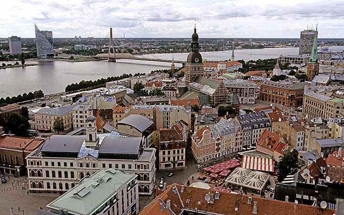 Blick von der Petrikirche (Sveta Petera baznica): Altstadt Riga