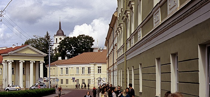 Vilnius Altstadt: Simonas-Daukantas-Platz De-Reuss-Palast Glockenturm Universität Vilnius