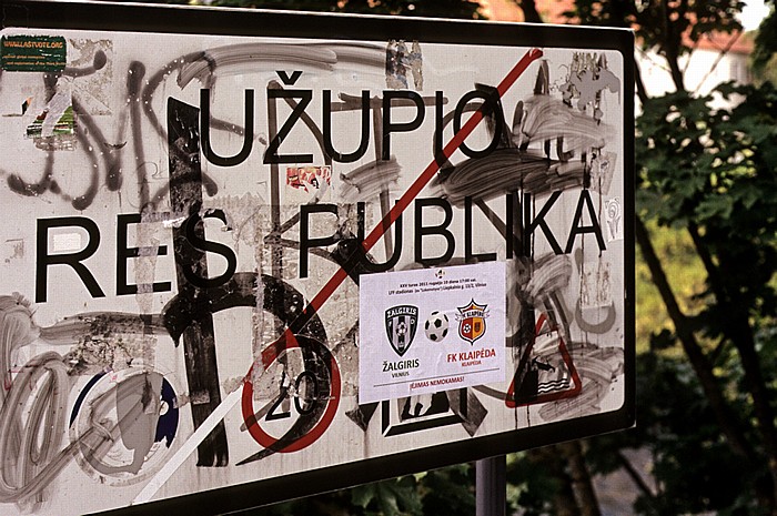 Vilnius Uzupis: Staatsgrenze der Republik Uzupis