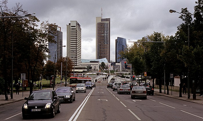 Vilnius Lukiskes Downtown Weiße Brücke