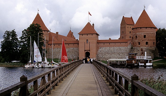 Trakai Galvesee, Pilies-Insel mit Wasserburg