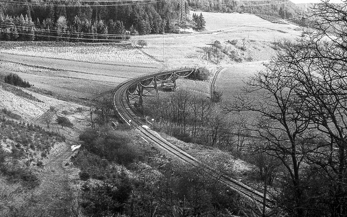 Wutachtalbahn (Sauschwänzlebahn): Biesenbach-Viadukt Schwarzwald 1981