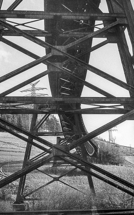 Wutachtalbahn (Sauschwänzlebahn): Biesenbach-Viadukt Schwarzwald 1981