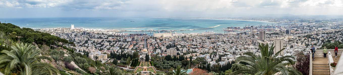 Haifa Schrein des Bab, Stadtzentrum, Hafen, Mittelmeer