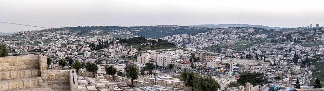Blick vom Ölberg: Kidrontal Jerusalem