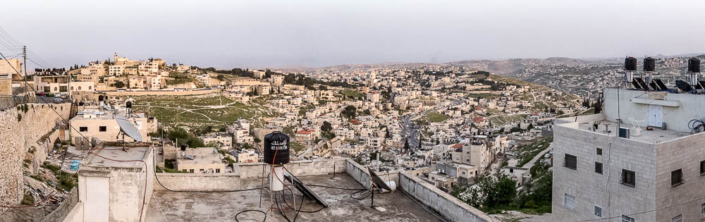 Blick vom Ölberg: Ostjerusalem, Bethanien (Palästinensische Autonomiegebiete) Jerusalem