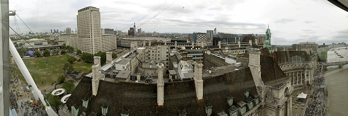 Blick aus dem London Eye: South Bank London