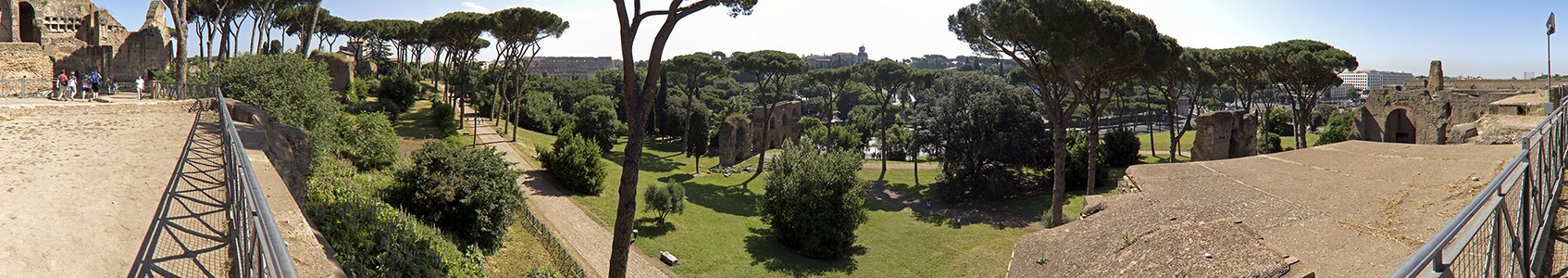 Palatin, Kolosseum (Amphitheatrum Flavium), Aqua Claudia (Arcus Neroniani), Palatin Rom