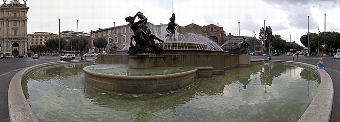 Piazza della Repubblica: Najaden-Brunnen (Fontana delle Naiadi) Rom