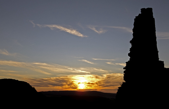 Schloss Veldenz: Sonnenuntergang über Hunsrück und Eifel Veldenz