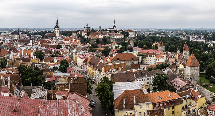 Blick von der Olaikirche : Altstadt mit Domberg Tallinn