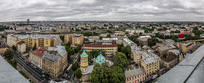 Blick von der Akademie der Wissenschaften: Moskauer Vorstadt (Maskavas forstate) Riga