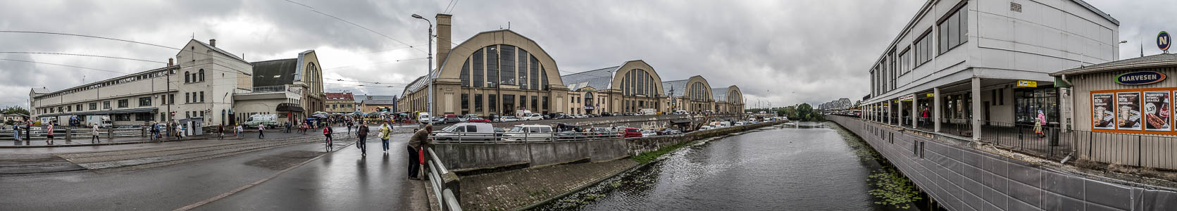 Riga Moskauer Vorstadt (Maskavas forstate) Busbahnhof Eisenbahnbrücke Luftschiffhallen Rigaer Zentralmarkt