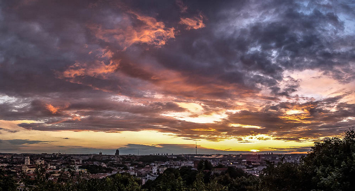 Vilnius Blick vom Berg der drei Kreuze Altstadt