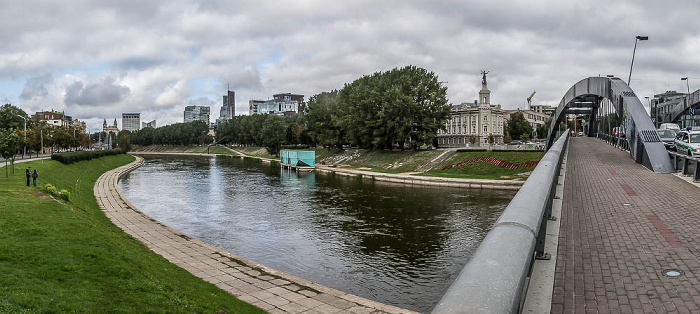 Vilnius V.l. Neris, Snipiskes (Downtown), Litauisches Energiemuseum und Mindaugas-Brücke