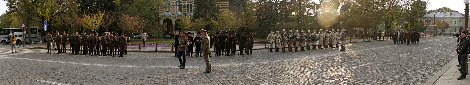 Alexander-Newski-Platz: Probe für die Militärparade in historischen Uniformen Sofia