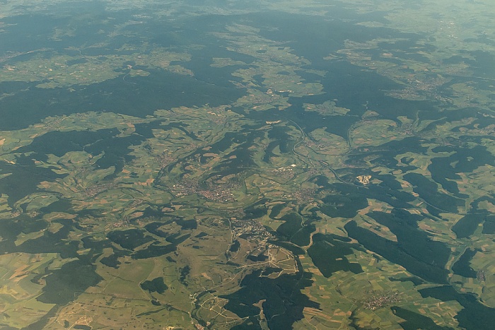 Bayern (Unterfranken) - Landkreis Bad Kissingen Elfershausen Hammelburg Luftbild aerial photo