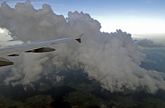 Bayern Wolken Luftbild aerial photo