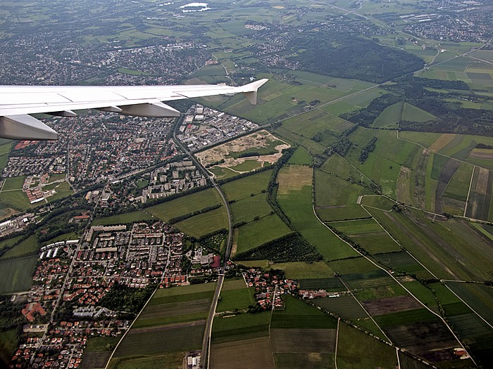 Bayern - Landkreis Fürstenfeldbruck: Puchheim Gröbenzell Luftbild aerial photo