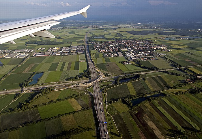 Bayern - Landkreis Freising: Autobahnkreuz Neufahrn Landkreis Freising