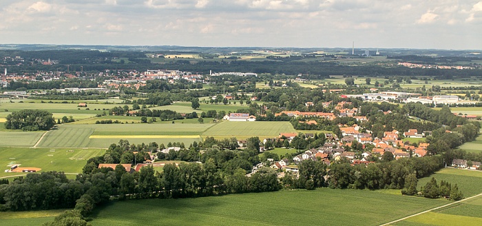 Bayern - Landkreis Freising: Attaching (Freising) Kraftwerk Zolling Luftbild aerial photo