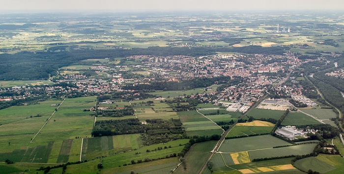Bayern - Landkreis Freising: Freising, Isar Kraftwerk Zolling Luftbild aerial photo