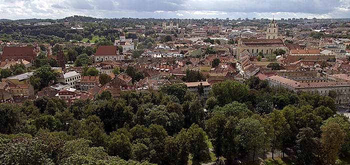 Vilnius Blick vom Gediminas-Turm (Gedimino pilis): Altstadt Bernhardinerkirche Heiliggeistkirche Russisch-orthodoxe Muttergotteskirche St. Annakirche St. Kasimir St.-Michaelis-Kirche