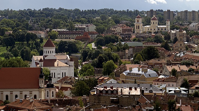 Vilnius Blick vom Gediminas-Turm (Gedimino pilis): Altstadt Heiliggeistkirche Russisch-orthodoxe Muttergotteskirche St.-Michaelis-Kirche