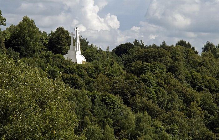 Vilnius Blick vom Gediminas-Turm (Gedimino pilis): Berg der drei Kreuze