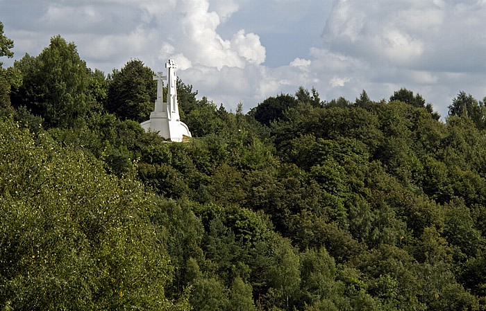 Blick vom Gediminas-Turm (Gedimino pilis): Berg der drei Kreuze Vilnius