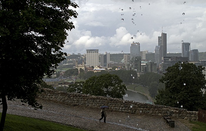 Vilnius Regen auf der Oberen Burg Downtown Obere Burg