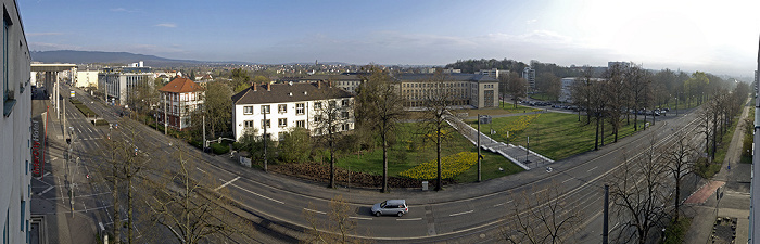 Kassel Blick aus dem InterCityHotel: Wilhelmshöher Allee Bahnhof Kassel-Wilhelmshöhe Bergpark Wilhelmshöhe Bundessozialgericht Herkules Oktogon