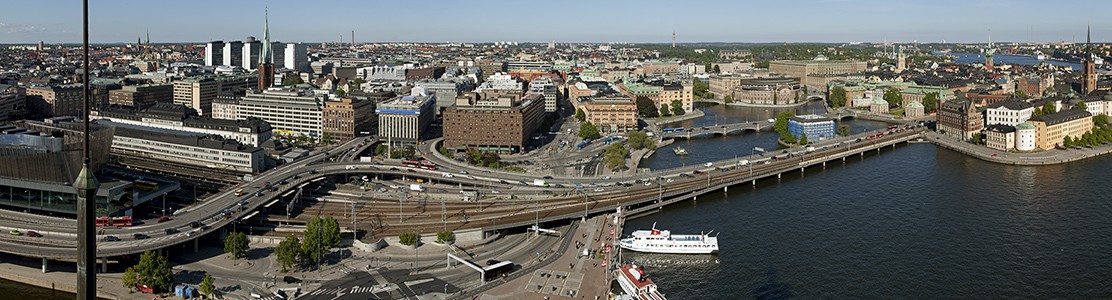 Blick vom Stadshuset (Rathaus) Stockholm