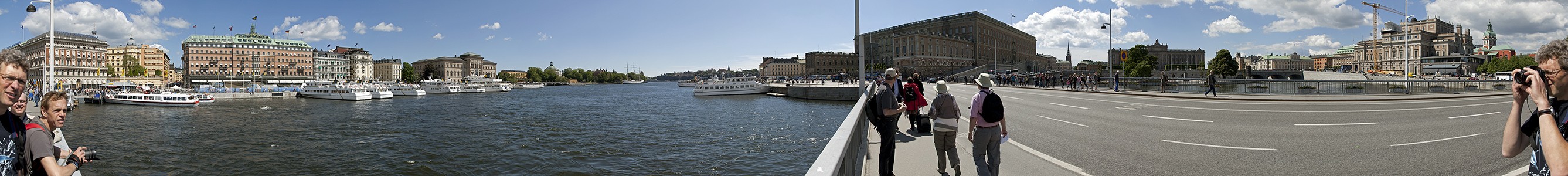 Blick von der Strömbron: Strömmen (Mälaren, Mälarsee) Stockholm