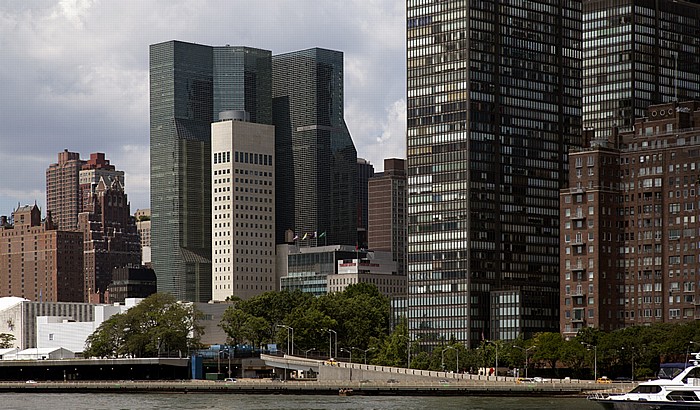 Blick von Roosevelt Island: Midtown Manhattan - Turtle Bay New York City