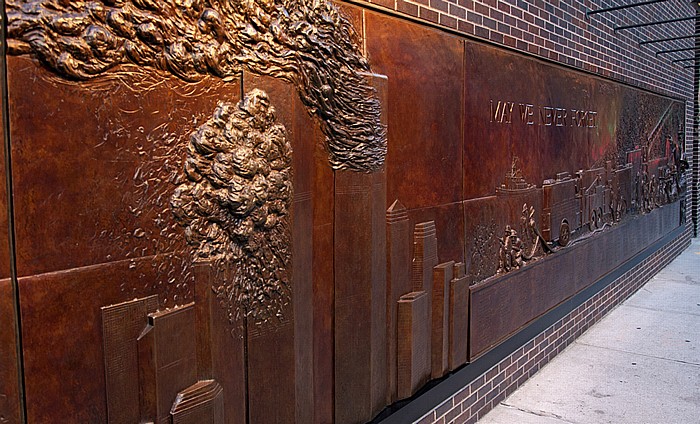New York City FDNY Ten House (124 Liberty Street): FDNY Memorial Wall